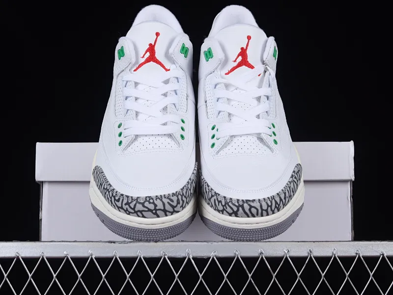 All categories Air Jordan Jordan series basketball shoes Air Jordan 3 Air Jordan 3 Retro "Lucky Green" AJ3 Joe 3 white green cement CK9246-136